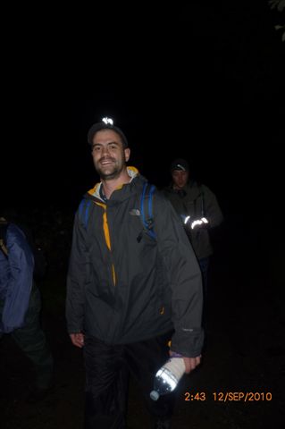Setting off in the dark at bottom of Scafell Pike