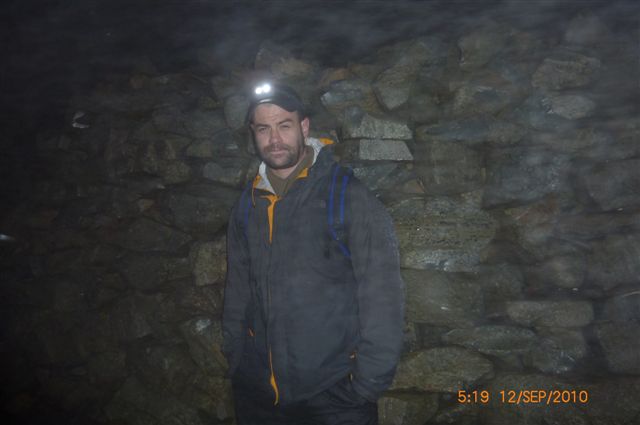 Observation post at top of Scafell Pike